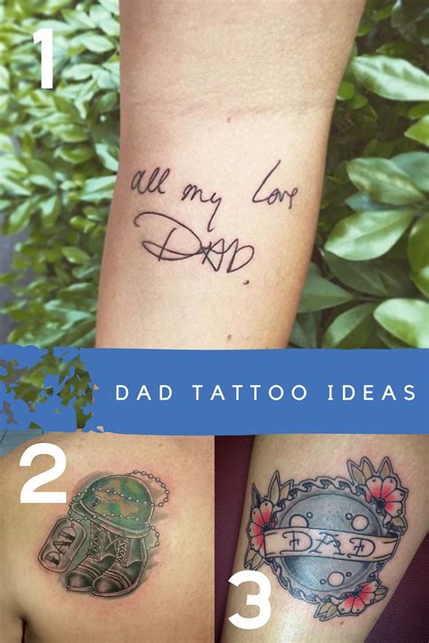 tattoos dedicated to dad|traditional father tattoos for men.